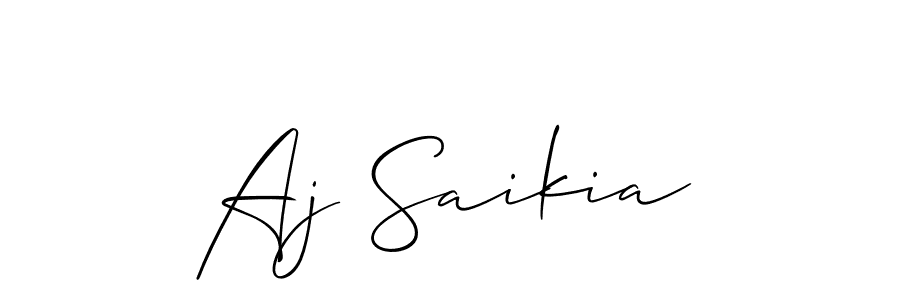 if you are searching for the best signature style for your name Aj Saikia. so please give up your signature search. here we have designed multiple signature styles  using Allison_Script. Aj Saikia signature style 2 images and pictures png