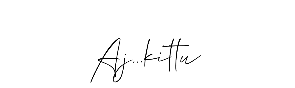 Best and Professional Signature Style for Aj...kittu. Allison_Script Best Signature Style Collection. Aj...kittu signature style 2 images and pictures png