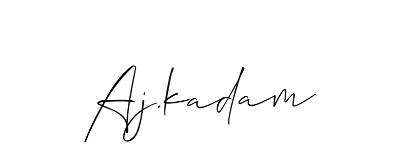 How to make Aj.kadam signature? Allison_Script is a professional autograph style. Create handwritten signature for Aj.kadam name. Aj.kadam signature style 2 images and pictures png