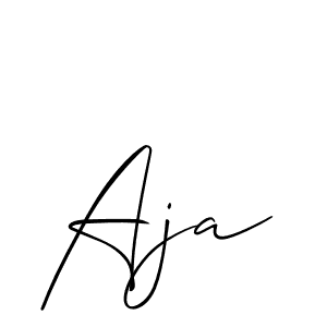 How to make Aja signature? Allison_Script is a professional autograph style. Create handwritten signature for Aja name. Aja signature style 2 images and pictures png