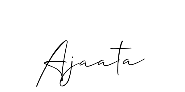 Create a beautiful signature design for name Ajaata. With this signature (Allison_Script) fonts, you can make a handwritten signature for free. Ajaata signature style 2 images and pictures png