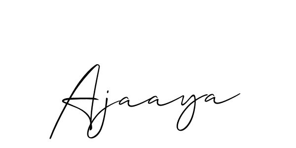 Also we have Ajaaya name is the best signature style. Create professional handwritten signature collection using Allison_Script autograph style. Ajaaya signature style 2 images and pictures png