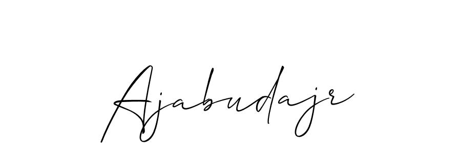 Best and Professional Signature Style for Ajabudajr. Allison_Script Best Signature Style Collection. Ajabudajr signature style 2 images and pictures png