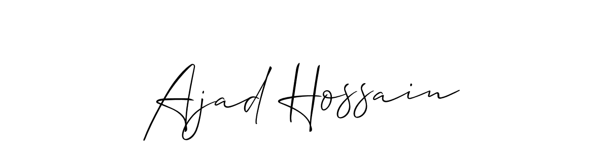 How to make Ajad Hossain name signature. Use Allison_Script style for creating short signs online. This is the latest handwritten sign. Ajad Hossain signature style 2 images and pictures png