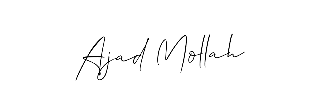 Design your own signature with our free online signature maker. With this signature software, you can create a handwritten (Allison_Script) signature for name Ajad Mollah. Ajad Mollah signature style 2 images and pictures png