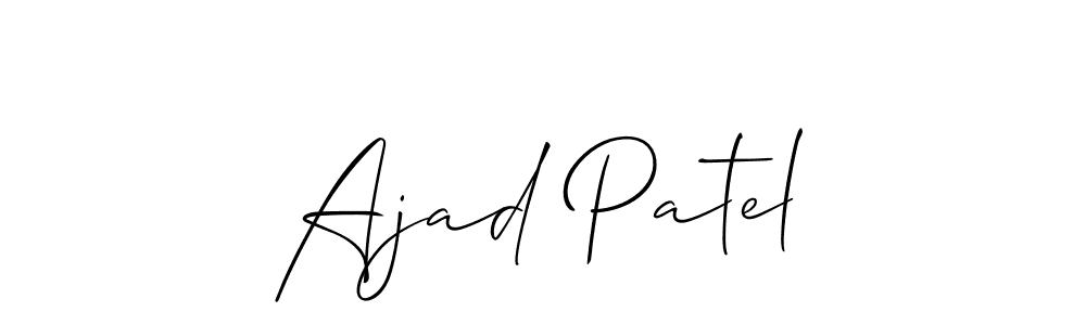 Also You can easily find your signature by using the search form. We will create Ajad Patel name handwritten signature images for you free of cost using Allison_Script sign style. Ajad Patel signature style 2 images and pictures png