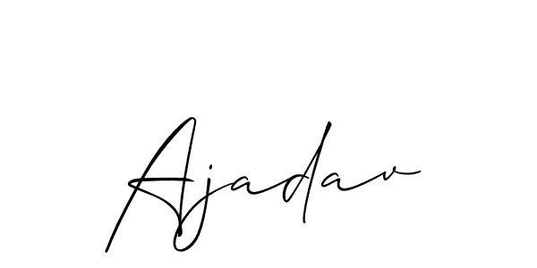 How to Draw Ajadav signature style? Allison_Script is a latest design signature styles for name Ajadav. Ajadav signature style 2 images and pictures png