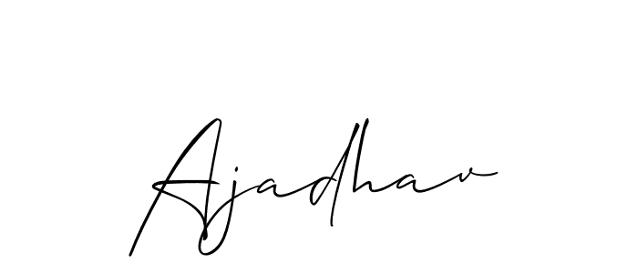 Design your own signature with our free online signature maker. With this signature software, you can create a handwritten (Allison_Script) signature for name Ajadhav. Ajadhav signature style 2 images and pictures png