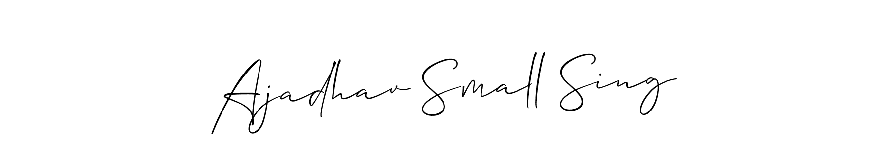 Make a beautiful signature design for name Ajadhav Small Sing. With this signature (Allison_Script) style, you can create a handwritten signature for free. Ajadhav Small Sing signature style 2 images and pictures png