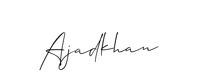 Similarly Allison_Script is the best handwritten signature design. Signature creator online .You can use it as an online autograph creator for name Ajadkhan. Ajadkhan signature style 2 images and pictures png