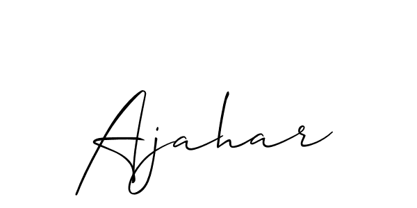 You should practise on your own different ways (Allison_Script) to write your name (Ajahar) in signature. don't let someone else do it for you. Ajahar signature style 2 images and pictures png