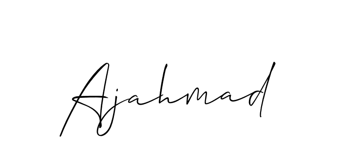 How to make Ajahmad signature? Allison_Script is a professional autograph style. Create handwritten signature for Ajahmad name. Ajahmad signature style 2 images and pictures png