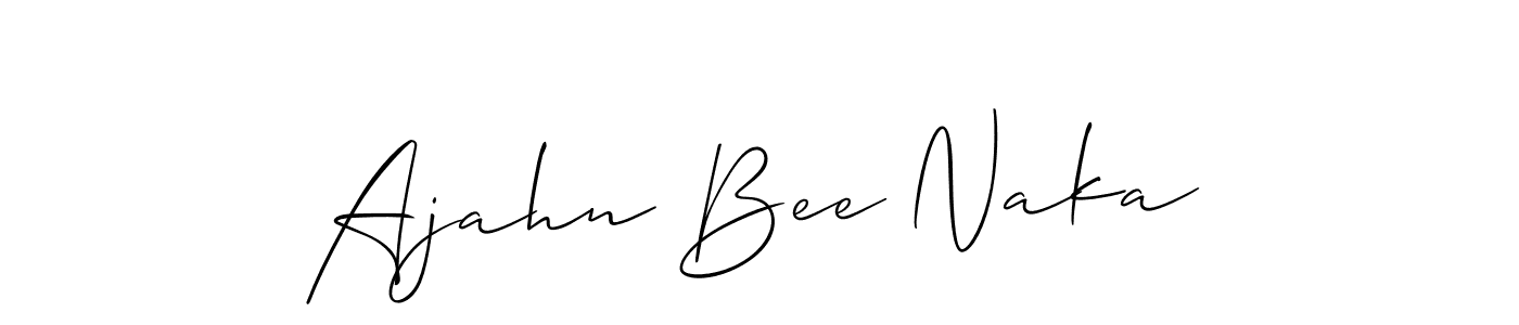 Similarly Allison_Script is the best handwritten signature design. Signature creator online .You can use it as an online autograph creator for name Ajahn Bee Naka. Ajahn Bee Naka signature style 2 images and pictures png