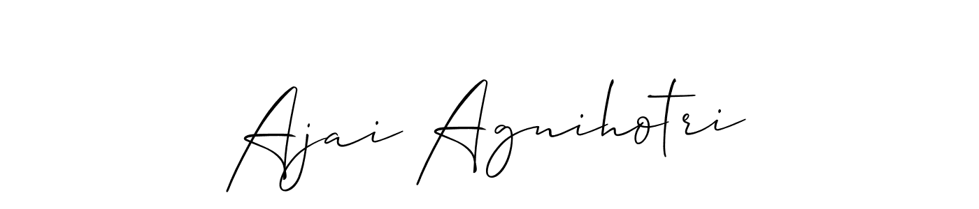 You should practise on your own different ways (Allison_Script) to write your name (Ajai Agnihotri) in signature. don't let someone else do it for you. Ajai Agnihotri signature style 2 images and pictures png