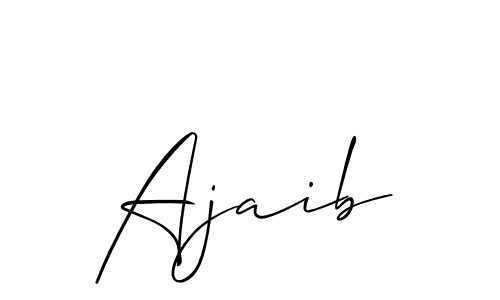 The best way (Allison_Script) to make a short signature is to pick only two or three words in your name. The name Ajaib include a total of six letters. For converting this name. Ajaib signature style 2 images and pictures png