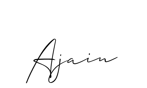 How to make Ajain name signature. Use Allison_Script style for creating short signs online. This is the latest handwritten sign. Ajain signature style 2 images and pictures png