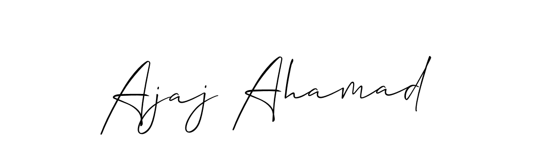 Ajaj Ahamad stylish signature style. Best Handwritten Sign (Allison_Script) for my name. Handwritten Signature Collection Ideas for my name Ajaj Ahamad. Ajaj Ahamad signature style 2 images and pictures png