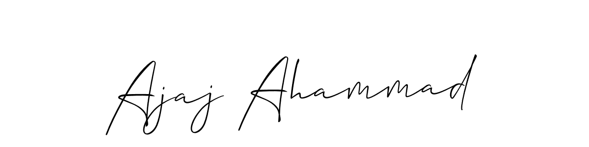 Design your own signature with our free online signature maker. With this signature software, you can create a handwritten (Allison_Script) signature for name Ajaj Ahammad. Ajaj Ahammad signature style 2 images and pictures png