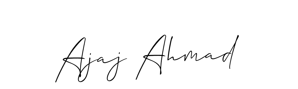 This is the best signature style for the Ajaj Ahmad name. Also you like these signature font (Allison_Script). Mix name signature. Ajaj Ahmad signature style 2 images and pictures png