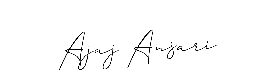 Allison_Script is a professional signature style that is perfect for those who want to add a touch of class to their signature. It is also a great choice for those who want to make their signature more unique. Get Ajaj Ansari name to fancy signature for free. Ajaj Ansari signature style 2 images and pictures png