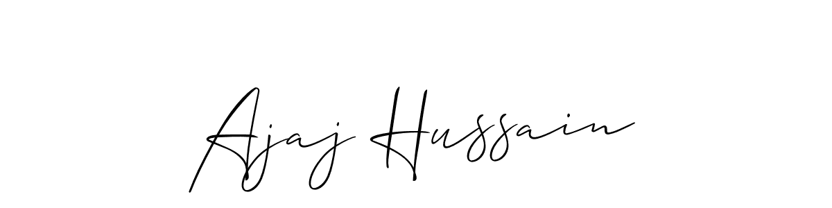 Create a beautiful signature design for name Ajaj Hussain. With this signature (Allison_Script) fonts, you can make a handwritten signature for free. Ajaj Hussain signature style 2 images and pictures png