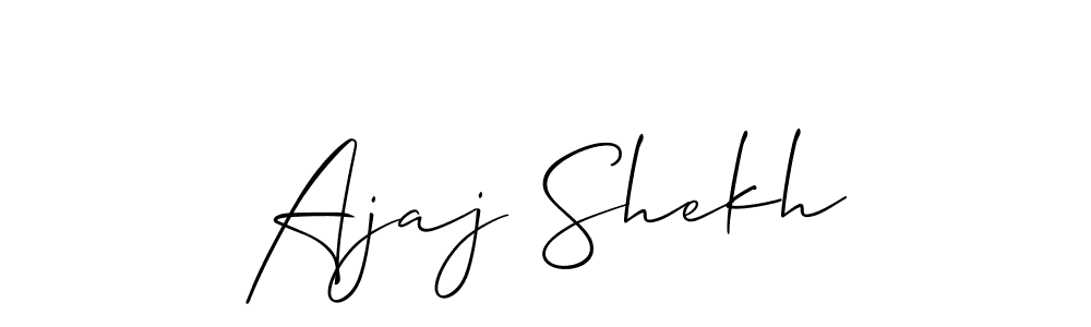 Similarly Allison_Script is the best handwritten signature design. Signature creator online .You can use it as an online autograph creator for name Ajaj Shekh. Ajaj Shekh signature style 2 images and pictures png