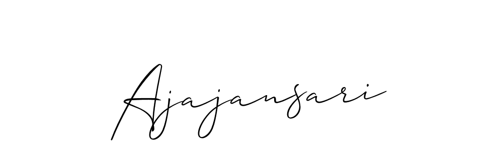 It looks lik you need a new signature style for name Ajajansari. Design unique handwritten (Allison_Script) signature with our free signature maker in just a few clicks. Ajajansari signature style 2 images and pictures png