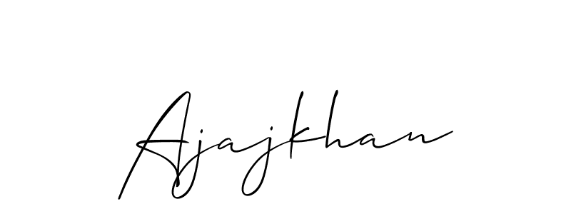 Make a beautiful signature design for name Ajajkhan. With this signature (Allison_Script) style, you can create a handwritten signature for free. Ajajkhan signature style 2 images and pictures png