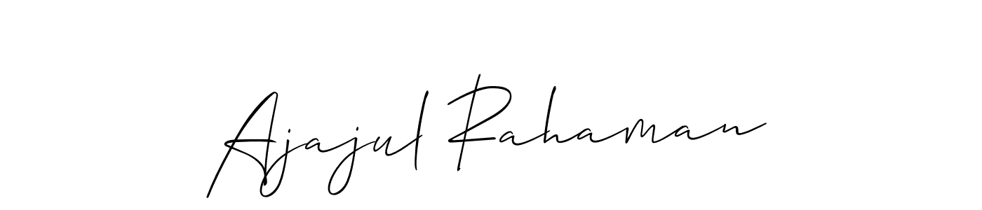 How to make Ajajul Rahaman signature? Allison_Script is a professional autograph style. Create handwritten signature for Ajajul Rahaman name. Ajajul Rahaman signature style 2 images and pictures png