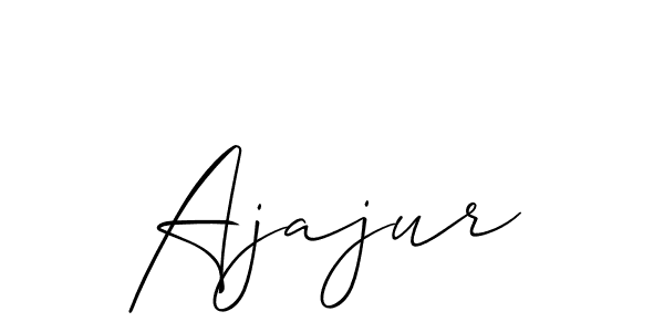 Allison_Script is a professional signature style that is perfect for those who want to add a touch of class to their signature. It is also a great choice for those who want to make their signature more unique. Get Ajajur name to fancy signature for free. Ajajur signature style 2 images and pictures png