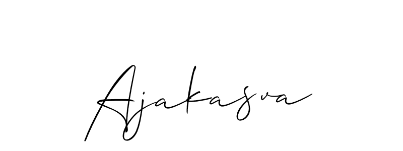 How to make Ajakasva name signature. Use Allison_Script style for creating short signs online. This is the latest handwritten sign. Ajakasva signature style 2 images and pictures png