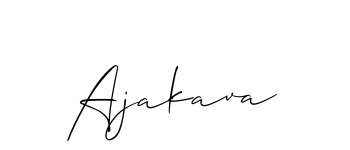 Make a beautiful signature design for name Ajakava. With this signature (Allison_Script) style, you can create a handwritten signature for free. Ajakava signature style 2 images and pictures png