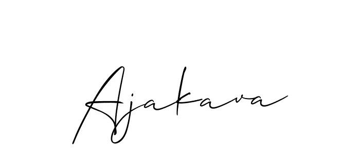 Use a signature maker to create a handwritten signature online. With this signature software, you can design (Allison_Script) your own signature for name Ajakava. Ajakava signature style 2 images and pictures png