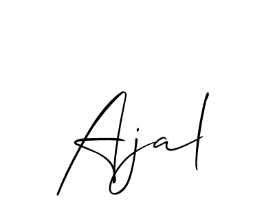 How to make Ajal signature? Allison_Script is a professional autograph style. Create handwritten signature for Ajal name. Ajal signature style 2 images and pictures png