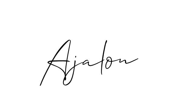 Create a beautiful signature design for name Ajalon. With this signature (Allison_Script) fonts, you can make a handwritten signature for free. Ajalon signature style 2 images and pictures png