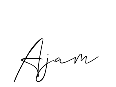 Create a beautiful signature design for name Ajam. With this signature (Allison_Script) fonts, you can make a handwritten signature for free. Ajam signature style 2 images and pictures png