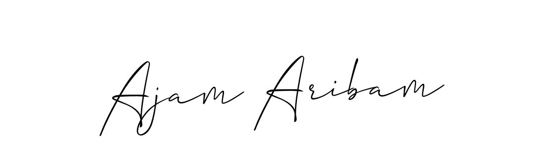 Also we have Ajam Aribam name is the best signature style. Create professional handwritten signature collection using Allison_Script autograph style. Ajam Aribam signature style 2 images and pictures png