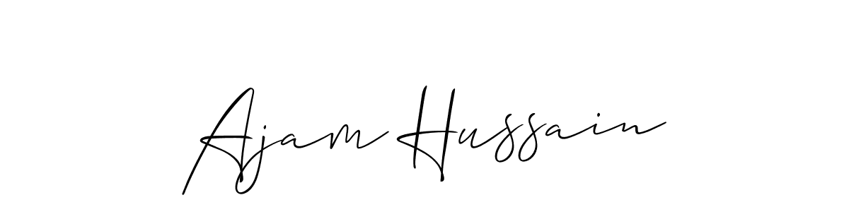 It looks lik you need a new signature style for name Ajam Hussain. Design unique handwritten (Allison_Script) signature with our free signature maker in just a few clicks. Ajam Hussain signature style 2 images and pictures png