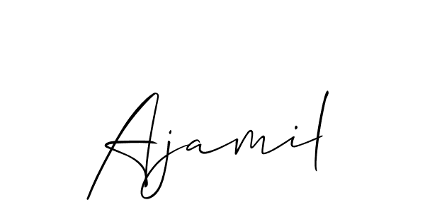 The best way (Allison_Script) to make a short signature is to pick only two or three words in your name. The name Ajamil include a total of six letters. For converting this name. Ajamil signature style 2 images and pictures png