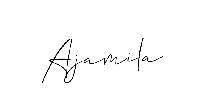 You can use this online signature creator to create a handwritten signature for the name Ajamila. This is the best online autograph maker. Ajamila signature style 2 images and pictures png