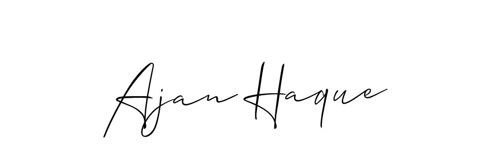 Also we have Ajan Haque name is the best signature style. Create professional handwritten signature collection using Allison_Script autograph style. Ajan Haque signature style 2 images and pictures png