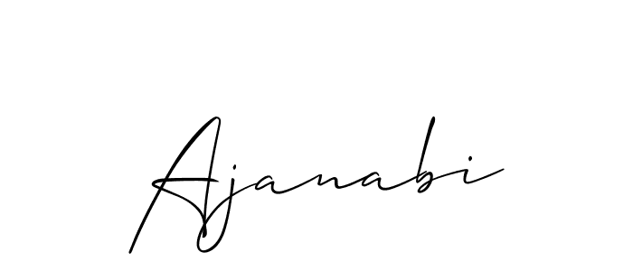 if you are searching for the best signature style for your name Ajanabi. so please give up your signature search. here we have designed multiple signature styles  using Allison_Script. Ajanabi signature style 2 images and pictures png