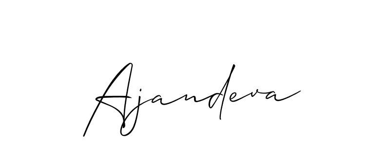 Also we have Ajandeva name is the best signature style. Create professional handwritten signature collection using Allison_Script autograph style. Ajandeva signature style 2 images and pictures png