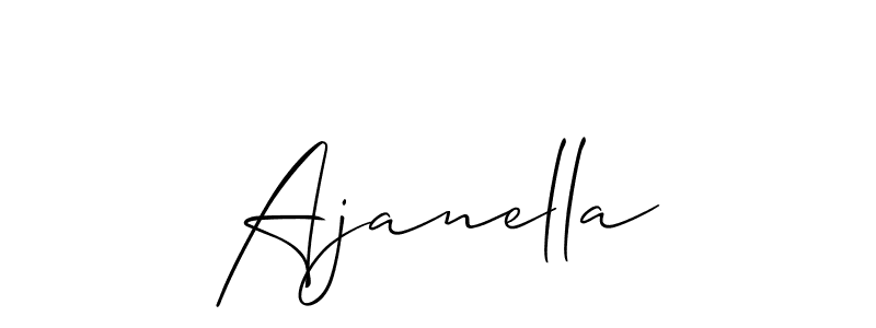 Create a beautiful signature design for name Ajanella. With this signature (Allison_Script) fonts, you can make a handwritten signature for free. Ajanella signature style 2 images and pictures png