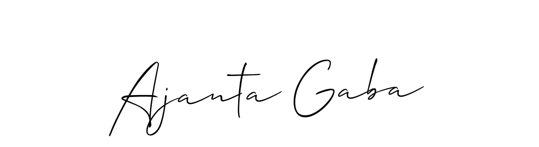 How to Draw Ajanta Gaba signature style? Allison_Script is a latest design signature styles for name Ajanta Gaba. Ajanta Gaba signature style 2 images and pictures png