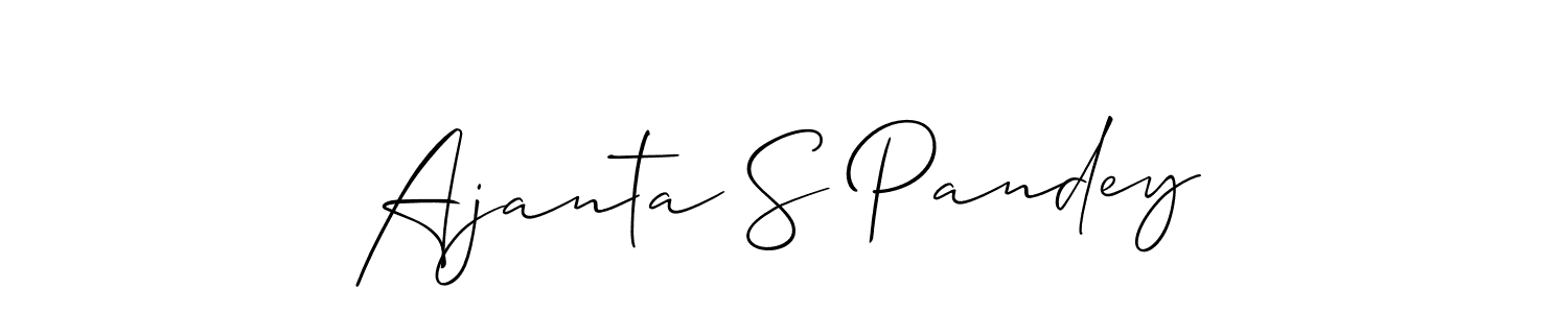 Similarly Allison_Script is the best handwritten signature design. Signature creator online .You can use it as an online autograph creator for name Ajanta S Pandey. Ajanta S Pandey signature style 2 images and pictures png