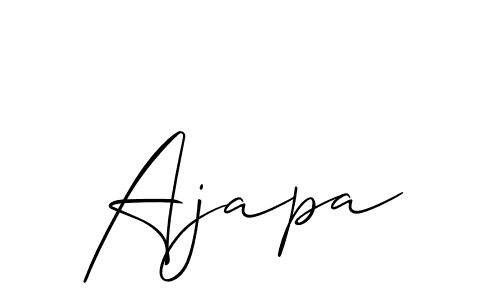 Use a signature maker to create a handwritten signature online. With this signature software, you can design (Allison_Script) your own signature for name Ajapa. Ajapa signature style 2 images and pictures png