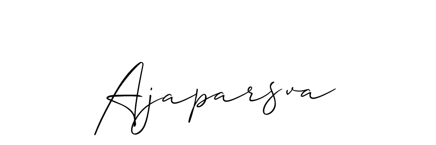 Use a signature maker to create a handwritten signature online. With this signature software, you can design (Allison_Script) your own signature for name Ajaparsva. Ajaparsva signature style 2 images and pictures png