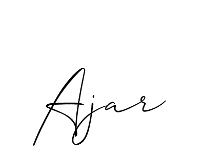 The best way (Allison_Script) to make a short signature is to pick only two or three words in your name. The name Ajar include a total of six letters. For converting this name. Ajar signature style 2 images and pictures png