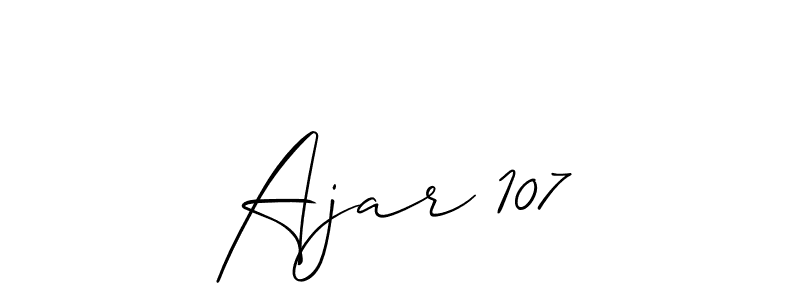 if you are searching for the best signature style for your name Ajar 107. so please give up your signature search. here we have designed multiple signature styles  using Allison_Script. Ajar 107 signature style 2 images and pictures png